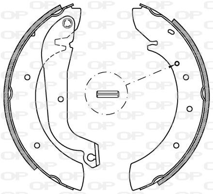 OPEN PARTS stabdžių trinkelių komplektas BSA2093.00